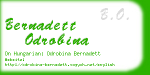 bernadett odrobina business card